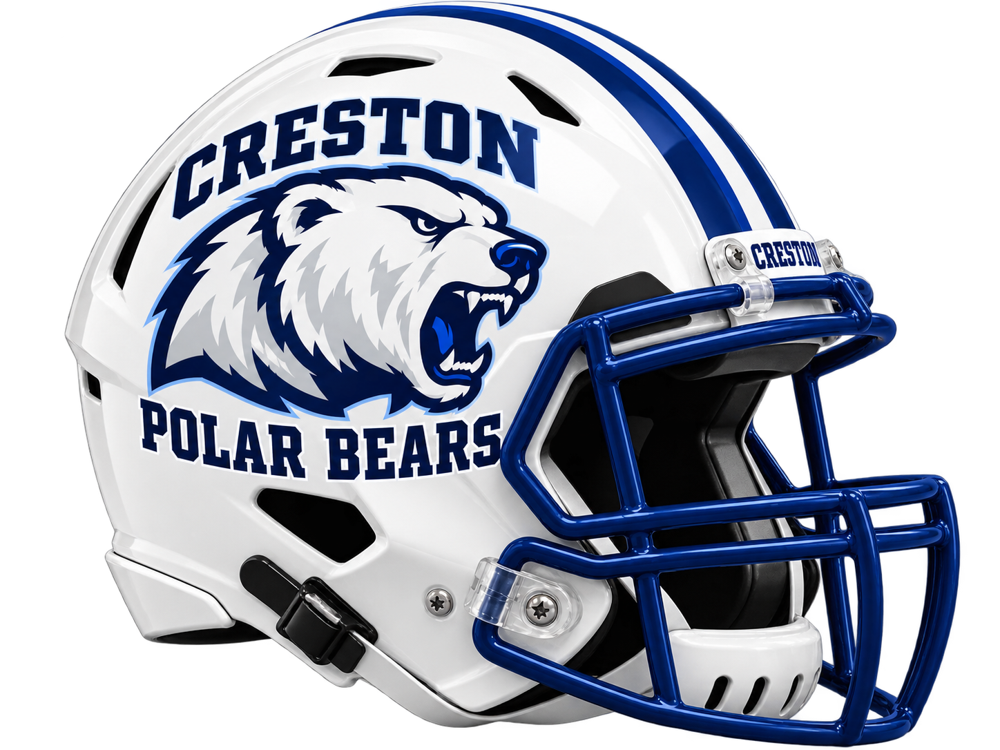 Creston Polar Bears helmet